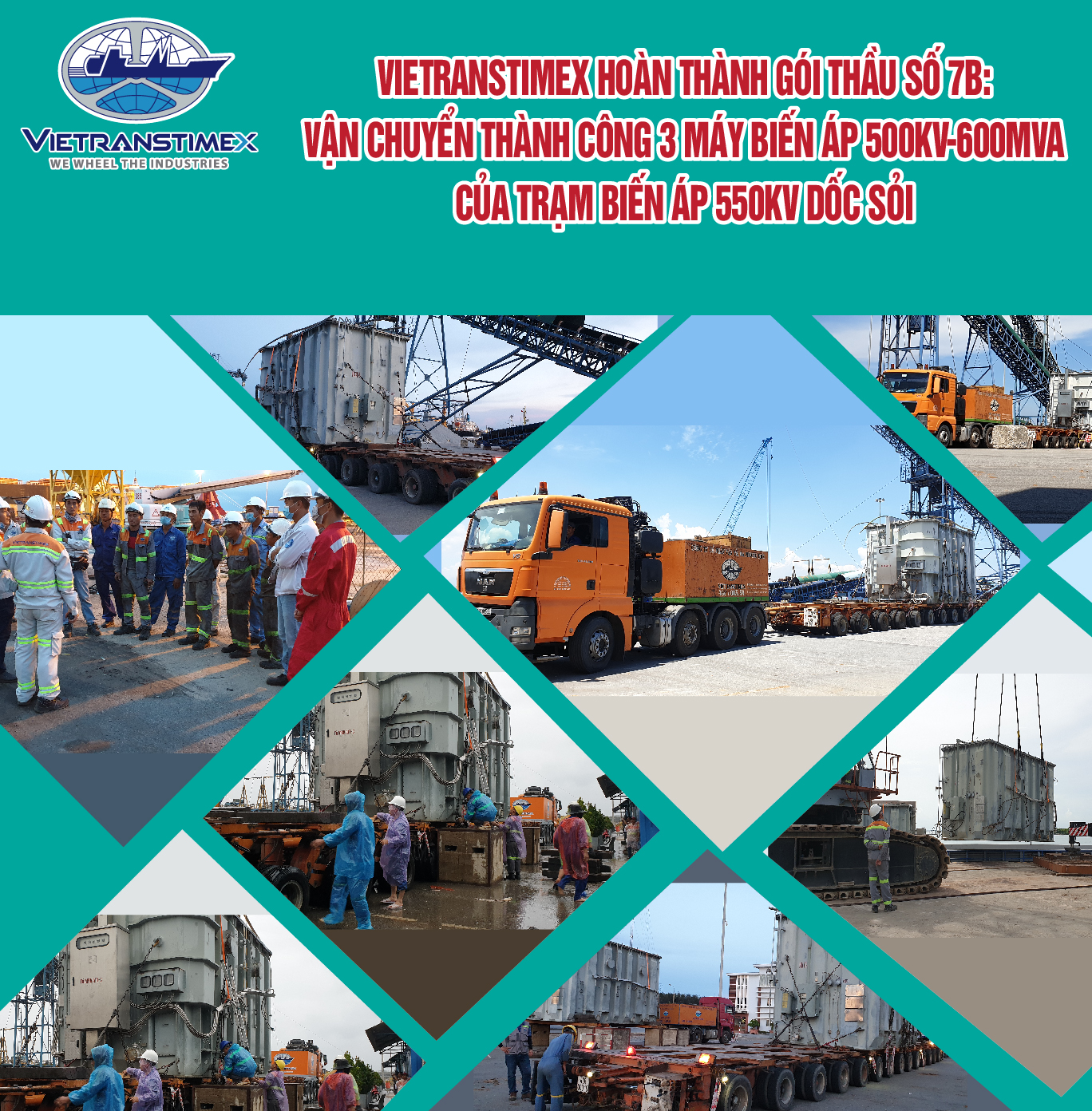 Vietranstimex Fully Completed The Package 7b: Transporting Three 500kV-600MVA Transformers Of Doc Soi 500kV Substation