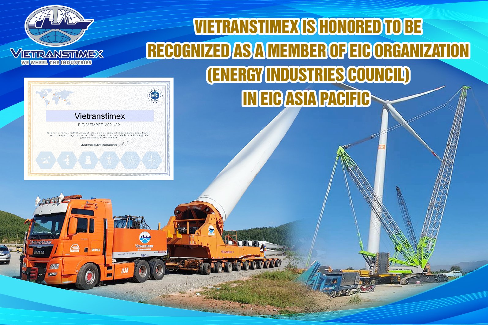 Vietranstimex Vinh Dự Được Công Nhận Là Thành Viên Của Tổ Chức EIC (Energy Industries Council) Tại Khu Vực Châu Á Thái Bình Dương