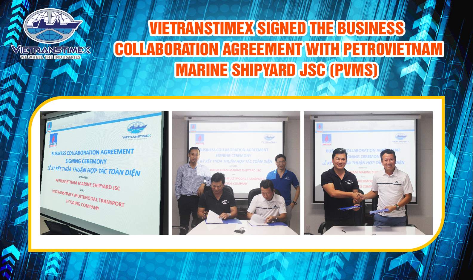 Vietranstimex Signed The Business Collaboration Agreement With Petrovietnam Marine Shipyard Jsc (PVMS)
