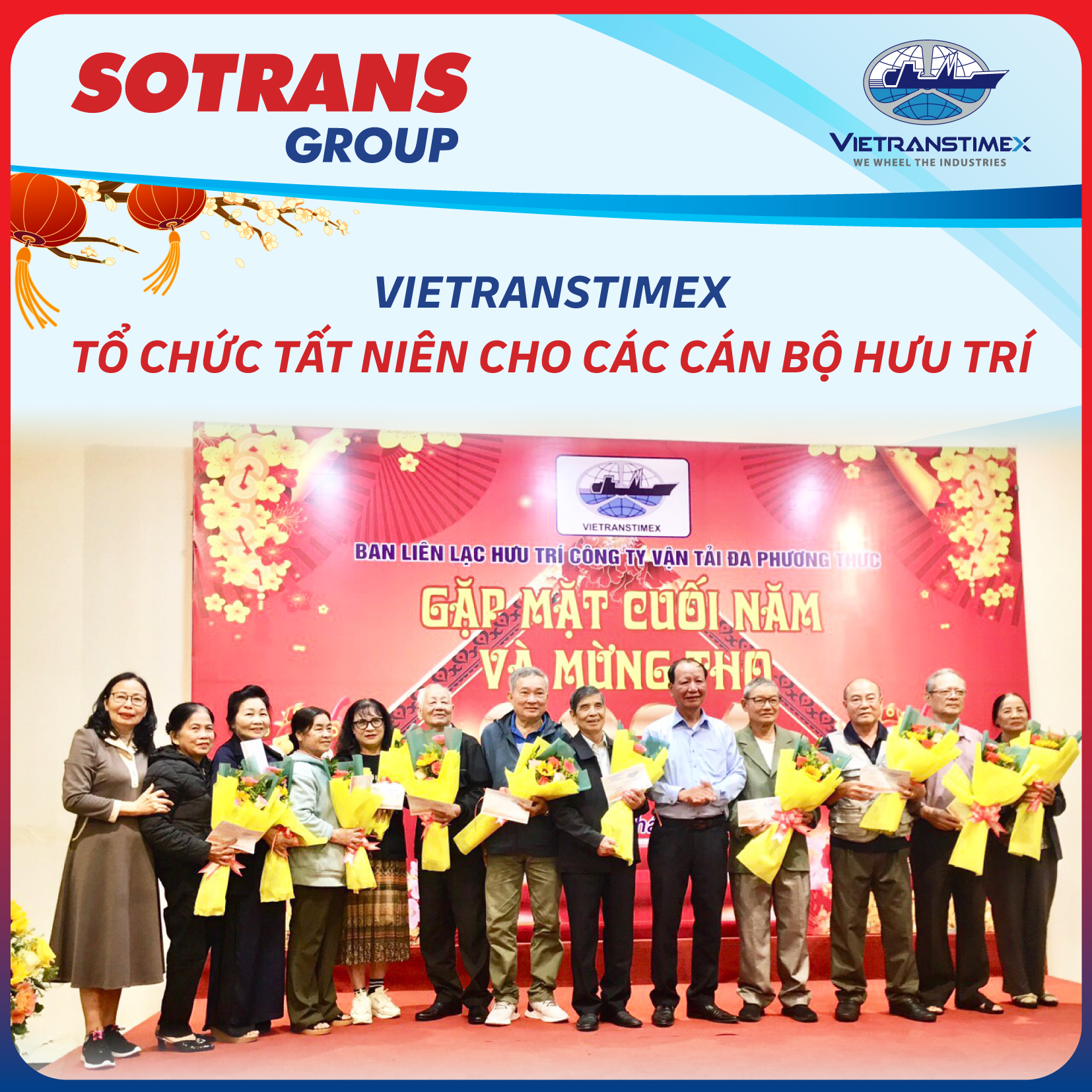 Vietranstimex Organizes Year-End Party For Retired Officers